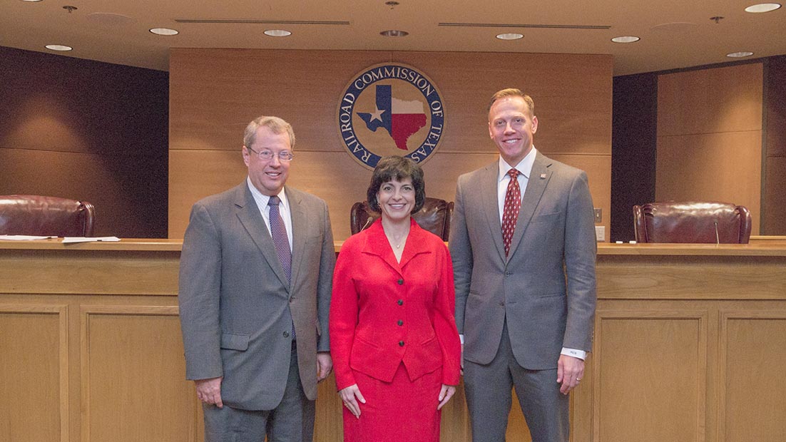 RRC commissioners Christi Craddick, David Porter and Ryan Sitton .