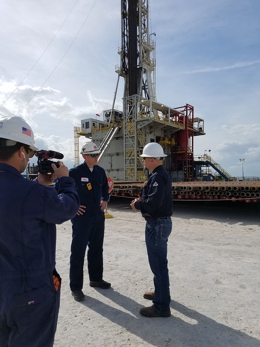 Ryan Sitton at an Oil Rig